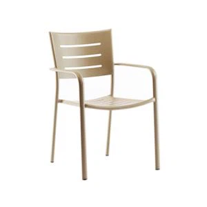 Utomhusstolar i aluminium färgglada med enkel design